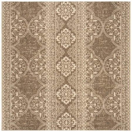Safavieh 6 ft. 7 in. x 6 ft. 7 in. Linden 100 Bohemian Square Area Rug Cream & Beige LND174A-6SQ